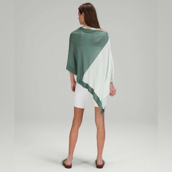 Lululemon Lightweight Knit Poncho Tidewater Teal / Ocean Air - Picture 6 of 11